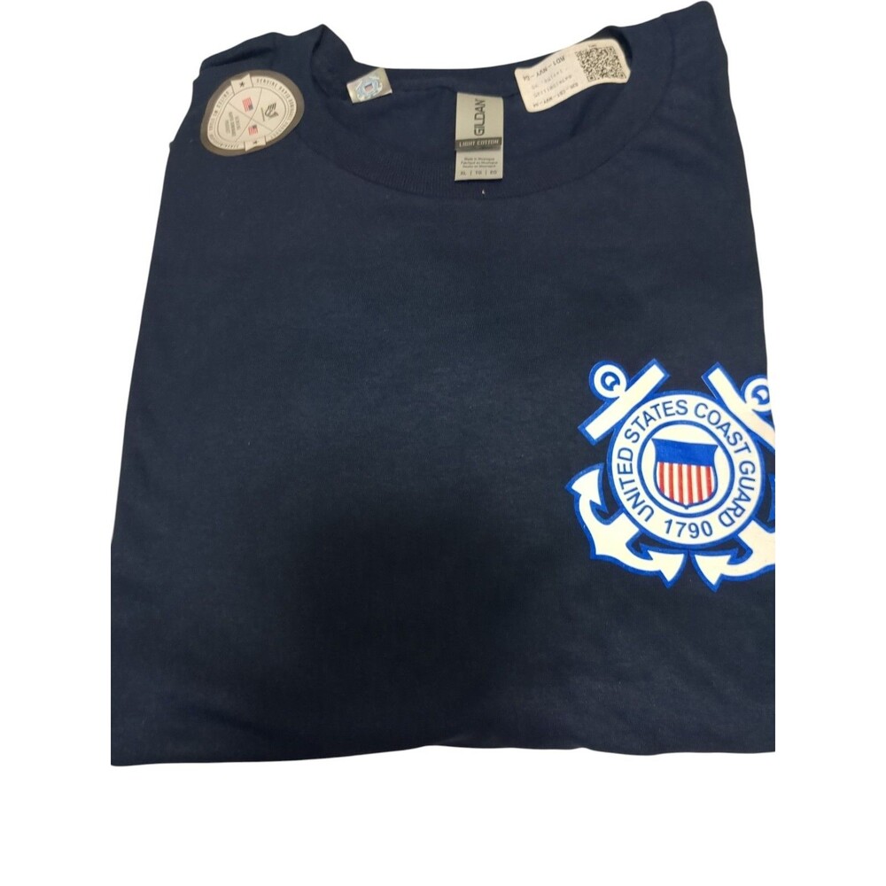 U.S. Coast Guard USCG Anchor Logo 1790  Navy Blue T-Shirt -Womens  Size XL NEW!